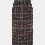 Plaid Print Zipper Skirt – Wrena