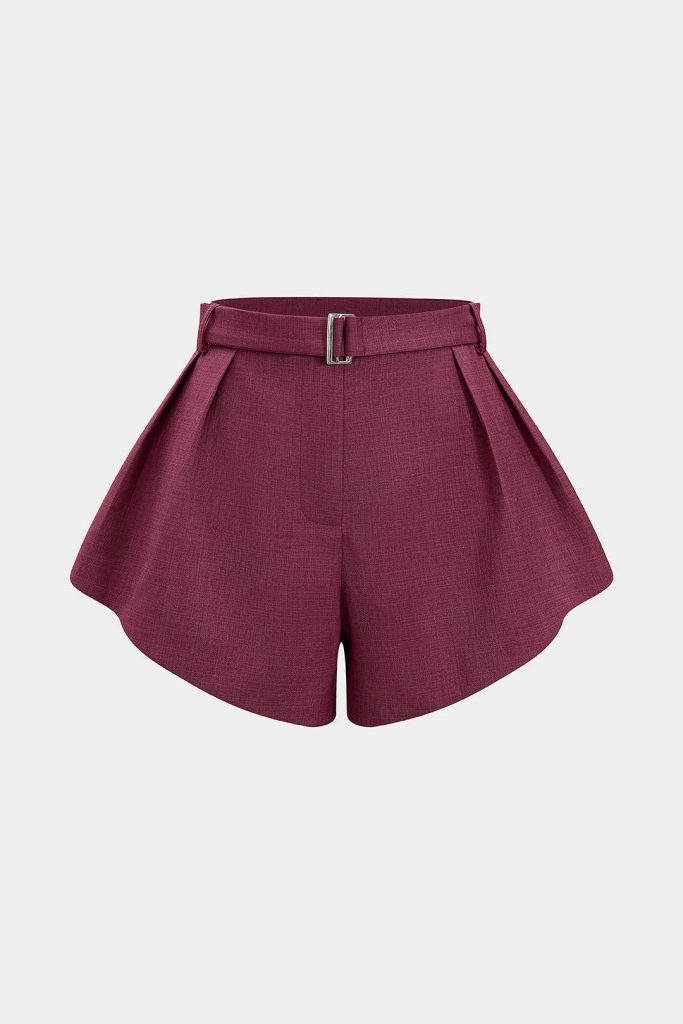 Solid Wide Leg Shorts