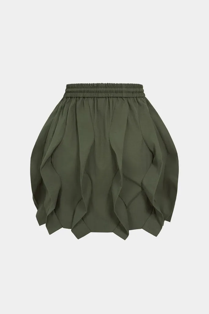 Ruffle Drawstring Mini Skirt – Wrena