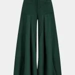 Ruched Zipper Pocket Wide Leg Trousers – Wrena
