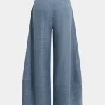 Ruched Zipper Pocket Wide Leg Trousers – Wrena