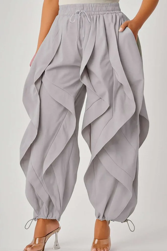 Drawstring Ruffle Trousers – Wrena
