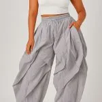 Drawstring Ruffle Trousers – Wrena