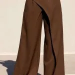 Asymmetrical High-Waist Wide-Leg Pants – Wrena