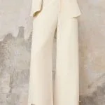 Metallic Button Wide Leg Pants – Wrena