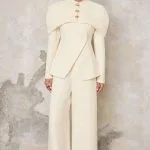 Metallic Button Wide Leg Pants – Wrena