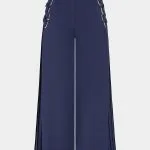 High Waist Tie-Up Pleated Pants – Wrena