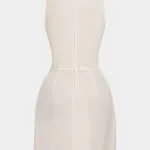 U-Neck Ruched Zipper Mini Dress – Wrena