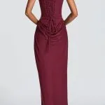 Tie Back Ruched Sleeveless Maxi Dress – Wrena