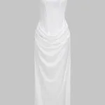Tie Back Ruched Sleeveless Maxi Dress – Wrena