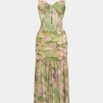 Floral Print Tie-Up Slip Split Sleeveless Midi Dress – Wrena