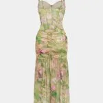Floral Print Tie-Up Slip Split Sleeveless Midi Dress – Wrena