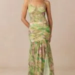 Floral Print Tie-Up Slip Split Sleeveless Midi Dress – Wrena