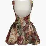 Jacquard Ruched Sleeveless Mini Dress – Wrena