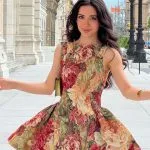 Jacquard Ruched Sleeveless Mini Dress – Wrena