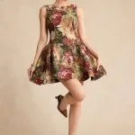 Jacquard Ruched Sleeveless Mini Dress – Wrena