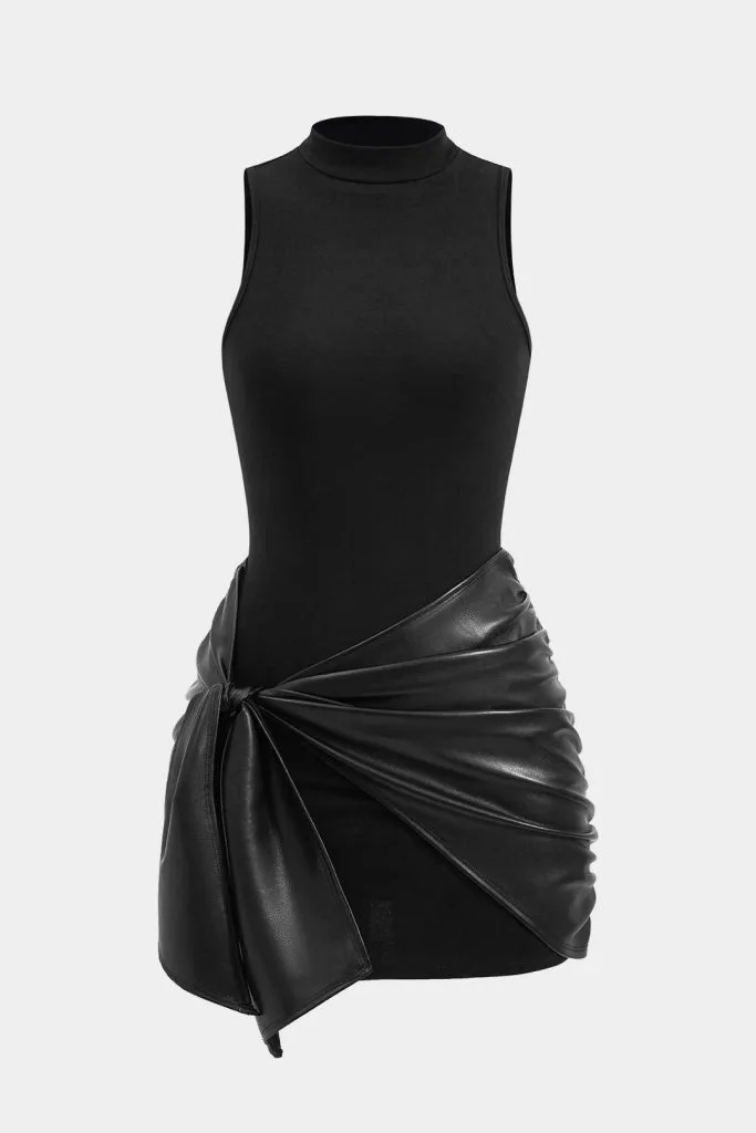 Tie Front Sleeveless Mini Dress – Wrena