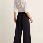Solid Belted Wide-Leg Pants – Wrena