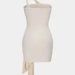 One Shoulder Twist Knot Asymmetrical Tie-Up Ruched Sleeveless Mini Dress – Wrena