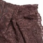 Sheer Lace Mock Neck Ruched Short Sleeve Mini Dress – Wrena