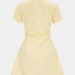 Stripes Print V-Neck Short Sleeve Mini Dress – Wrena