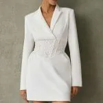 Lace Patchwork Long Sleeve Mini Dress – Wrena