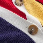 Knit Button Contrast Tank Top – Wrena