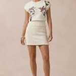 Knit Embroidery Round Neck Tank Top – Wrena