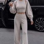 Knit Round Neck Tank Top And Cardigan And Pants Set – Wrena
