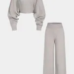Knit Round Neck Tank Top And Cardigan And Pants Set – Wrena