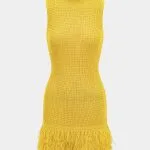 Knit Fringe Sleeveless Mini Dress – Wrena