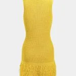 Knit Fringe Sleeveless Mini Dress – Wrena