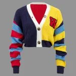 Contrast Knit Button Long Sleeve Cardigan – Wrena