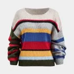 Basic Knit Color Block Long-Sleeve Top – Wrena
