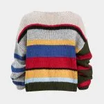 Basic Knit Color Block Long-Sleeve Top – Wrena