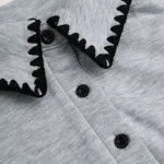 Contrast Trim Lapel Button Sweatshirt – Wrena