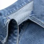 Denim  Asymmetrical Zipper Long-Sleeve Jacket – Wrena
