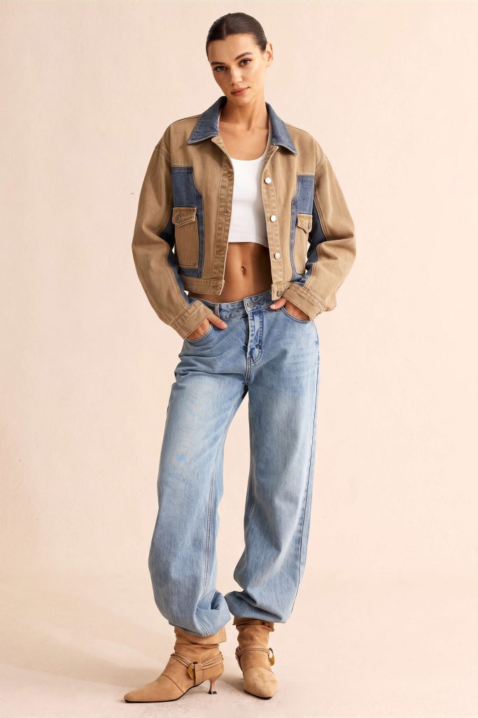 Denim Contrast Pocket Jacket