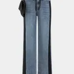Bow Tie Patchwork Pocket Straight Leg Jeans – Wrena