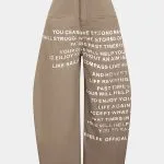 Denim Letter Print Barrel Jeans – Wrena