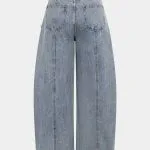 Denim Metallic Decor Wide Leg Jeans – Wrena