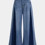 Denim Contrast Wide Leg Jeans – Wrena