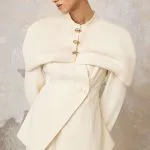Metallic Button Cape Design Jacket – Wrena