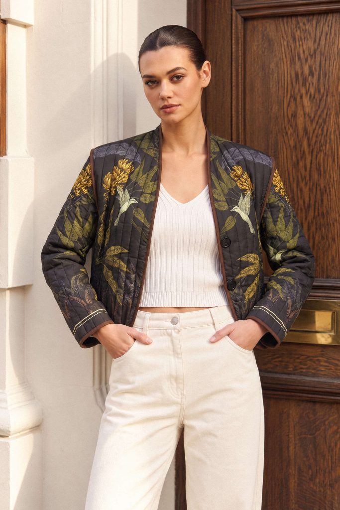 Leaves Print Jacket