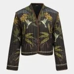 Leaves Print Jacket – Wrena