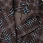 Plaid Print Belted Button Jacket – Wrena