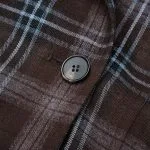 Plaid Print Belted Button Jacket – Wrena