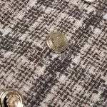 Tweed Plaid Print Patchwork Button Long-Sleeve Top – Wrena