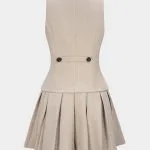 V-Neck Pleated Sleeveless Mini Dress – Wrena