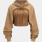 Knit Patchwork Drawstring Hoodie – Wrena